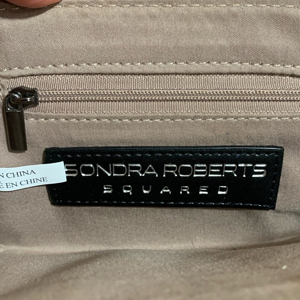 Sondra Roberts | Rose Gold Faux Leather Crossbody Wristlet Clutch Zip Around Bag - Picture 10 of 17